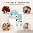 thumbnail image 5 of Goofa French Bulldog Taking a Bath Printed Women’s 2 Piece Pajama Set Super,Pajamas Women's Long Sleeve Sleepwear Soft Button Down Loungewear Pjs Lounge Set Nightwear-, 5 of 9
