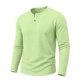 thumbnail image 5 of Abomasnow Men's Big and Tall Cotton Linen Shirts Quarter Button Long Sleeve Golf Shirts Work Office Business Casual Workout Shirts, 5 of 7