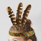 thumbnail image 1 of Diadema de Plumas perfecl para el cabello Accesorios Sombrero Hippie 50cm, 1 of 8