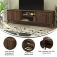 thumbnail image 3 of Merrick Lane 70" Mid-Century Modern TV Stand Made with Durable Engineered Wood in Dark Walnut Accommodates 65+" TV's, 3 of 9