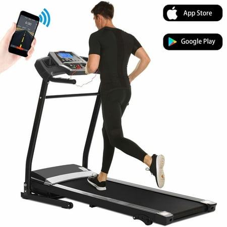Treadmill Folding for Home, Running Machine, Fitness Motorized Treadmills, Smartphone APP Control, Bluetooth, Top Speed 12 KM/H (US (Best Way To Increase Running Speed)