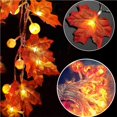 thumbnail image 2 of Toystoory Luces festivas de hoja de arce, de calabaza para Acción de Gracias, fácil de colocar y colgar Kits de decoración para fiestas No.2, 2 of 6
