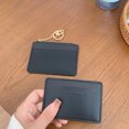 thumbnail image 4 of PU Leather Mini Wallets Zipper Card Holder Portable Fashionable Small Coin Purse With Keychain Thin Business Card Clip For Girl Gift, 4 of 4