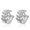 Silver, variant on 18K Yellow Gold White Gold Crystal Hoop Earrings For Women