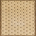 thumbnail image 1 of Ahgly Company Machine Washable Indoor Square Abstract Bronze Brown Area Rugs, 4' Square, 1 of 7