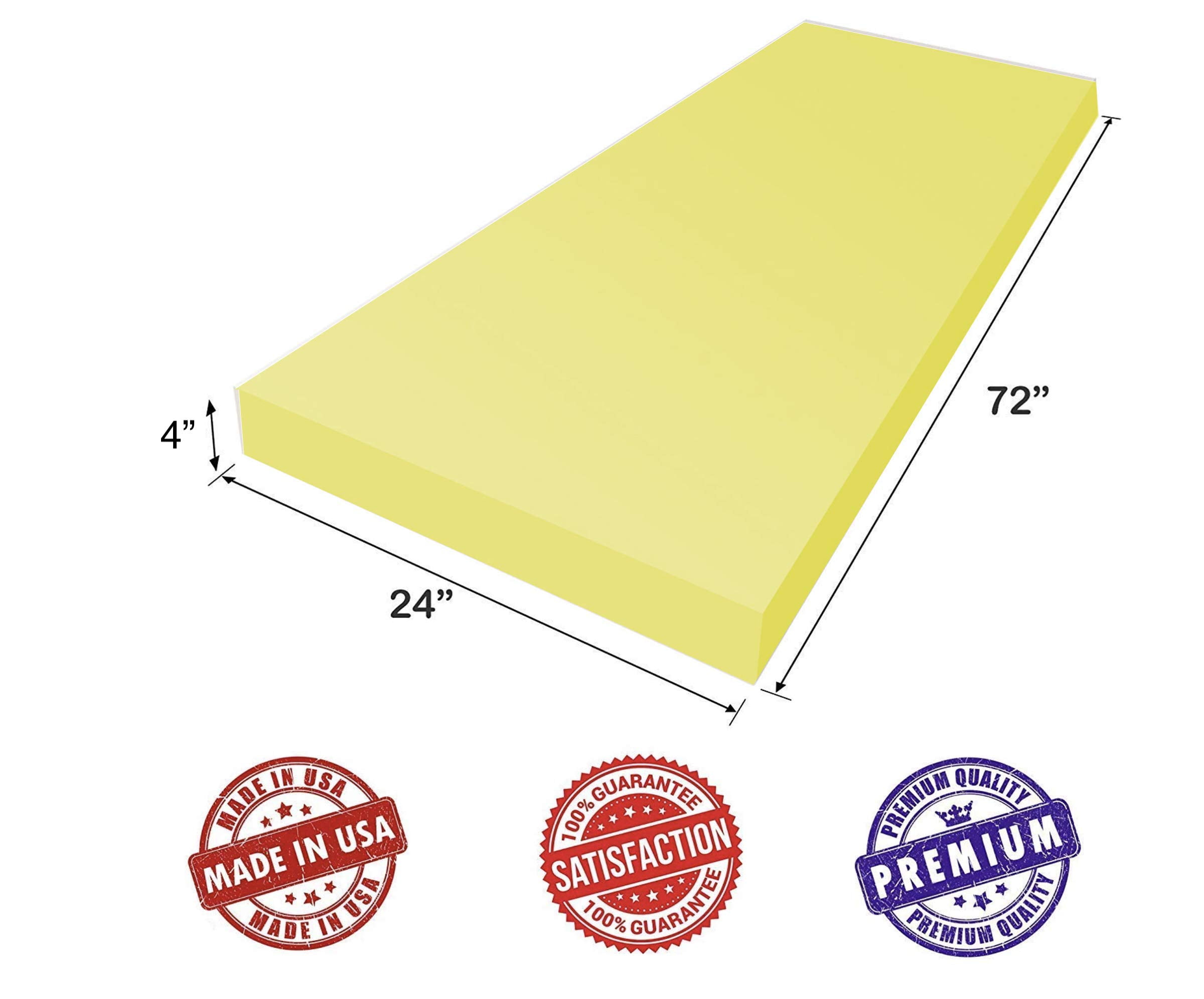 AKTRADING Dry Fast Reticulated Outdoor Foam - Perfect for Long Term Outdoor Patio Furniture use. (4" x 24" x 72")