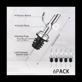 thumbnail image 2 of 6 Piezas De Vertedores De De Licor De Acero Inoxidable Con Peso, Dispensador AutomáTico De , Vertedor De Alcohol BalsáMico (Plata), 2 of 7