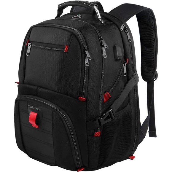 Mochila YOREPEK Travel 50L con puerto de carga USB para portátil de 17 pulgadas
