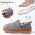 thumbnail image 7 of Pmoiste Women's Memory Foam House slippers Closed Back Comfy Warm Plush Winter Wedge Slipper, 7 of 7