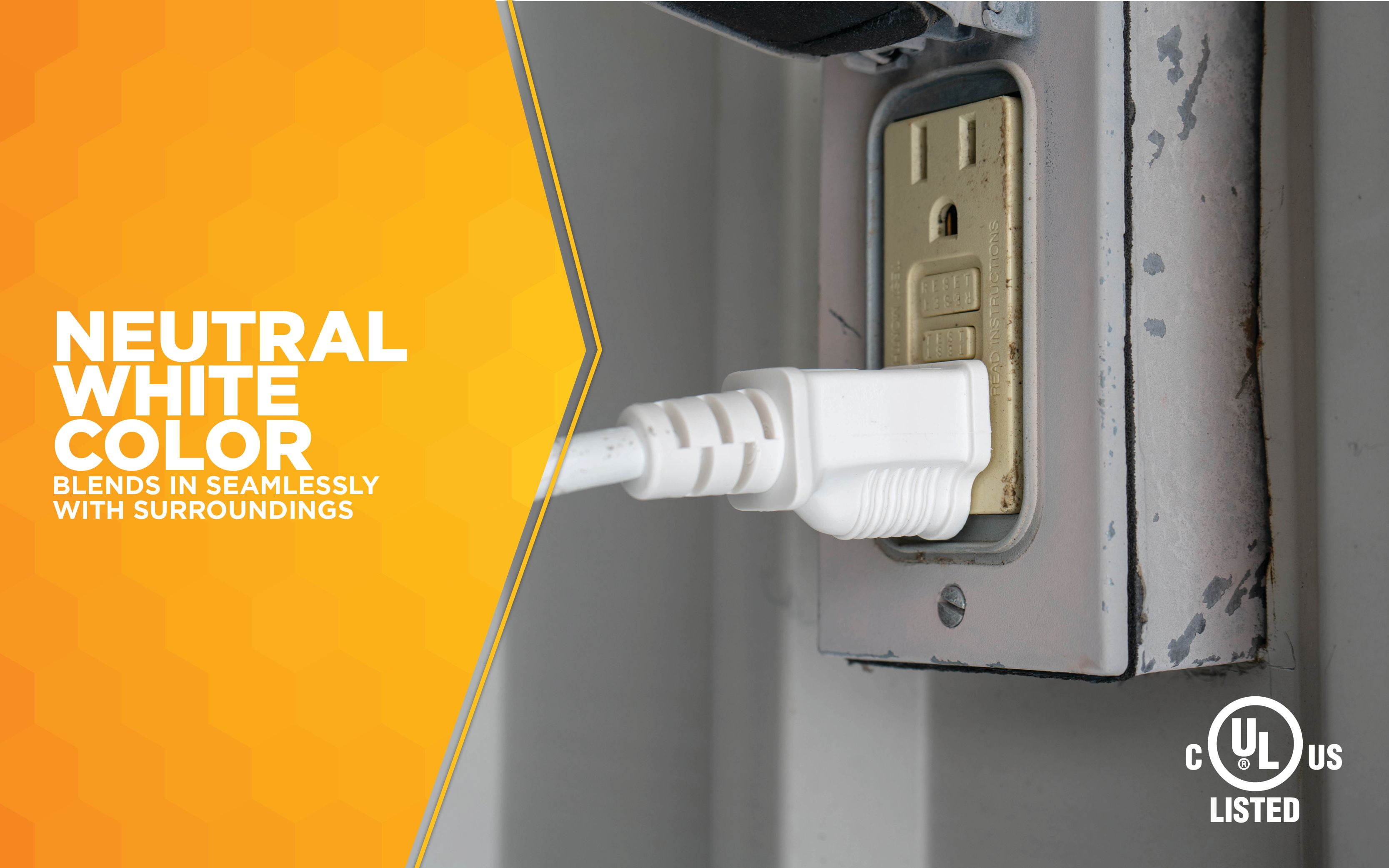 Yard Master 992382 16/3 40' White Outdoor Patio Extension Cord