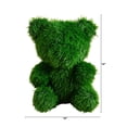 thumbnail image 2 of Nearly Natural 14in. UV Resistant Artificial Grass Garden Plush Topiary Bear (Indoor/Outdoor), 2 of 9