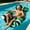 Striped green, variant on Inflatable Pool Chair for Adults - Blow Up Heavy Duty Floating Chair with Seat and Backrest, Comfortable Pool Floaties for Water Beach Lake Relaxation