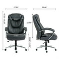 thumbnail image 4 of Domi Bonn Height-Adjustable High Back PU Office Chair - Black, 4 of 7