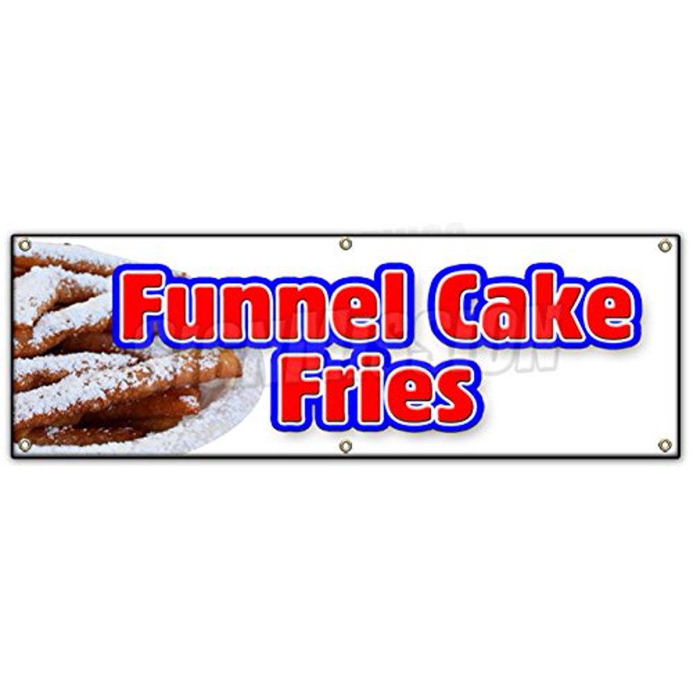 72&quot; Funnel Cake Fries Banner Sign hot Warm Crisp Delicious