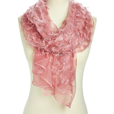 Pink Scarfs for Women Winter Summer Fashion Scarves Lightweight Evening Party Scarf Long Neck Wraps Gift Accessories (Best Scarves For Winter)