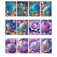 thumbnail image 3 of Cuadros Decorativos Serie de conchas de colores de lienzo de resina con ilustraciones de diamantes DIY 5D para el hogar (A6409) Wdftyju de costura negro 4 estilos, 3 of 5