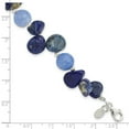 thumbnail image 2 of 15.5mm 925 Sterling Silver Agate With Shell Lapis and Sodalite W/1inch Extension Bracelet 7.5 Inch Link Bracelet for Wom, 2 of 2