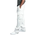 thumbnail image 3 of Men Fleece Cargo Jogger Sweatpants with Pocket Athletic Pants Heavy Weight Drawstring Trousers, 3 of 6