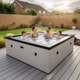 thumbnail image 5 of WAVE Garda 4-Person Square Eco-Foam Hot Tub Bundle with Cover & Mat, Graphite Gray, 5 of 6