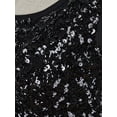 thumbnail image 5 of Anna-Kaci Womens Sparkle & Shine Glitter Sequin Embellished Sleeveless Round Neck Tank Top Medium Black, 5 of 6