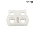 thumbnail image 4 of Justharion 100 Pieces Plastic Stopper Shoelace Cord Lock Single Double Hole Toggle White 10 2*1.5 1Set, 4 of 6