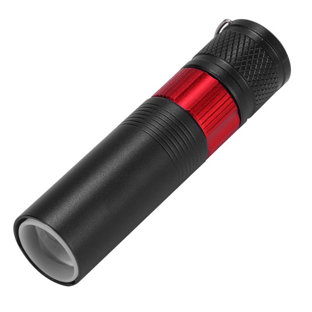 Linterna LED de bolsillo de alto brillo para emergencias de camping al aire libre (negro)