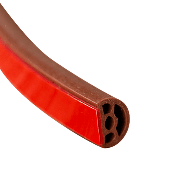 Silicone Rubber Weather Stripping for Doors and Windows, Longer Service Life Porous Sealing Strip