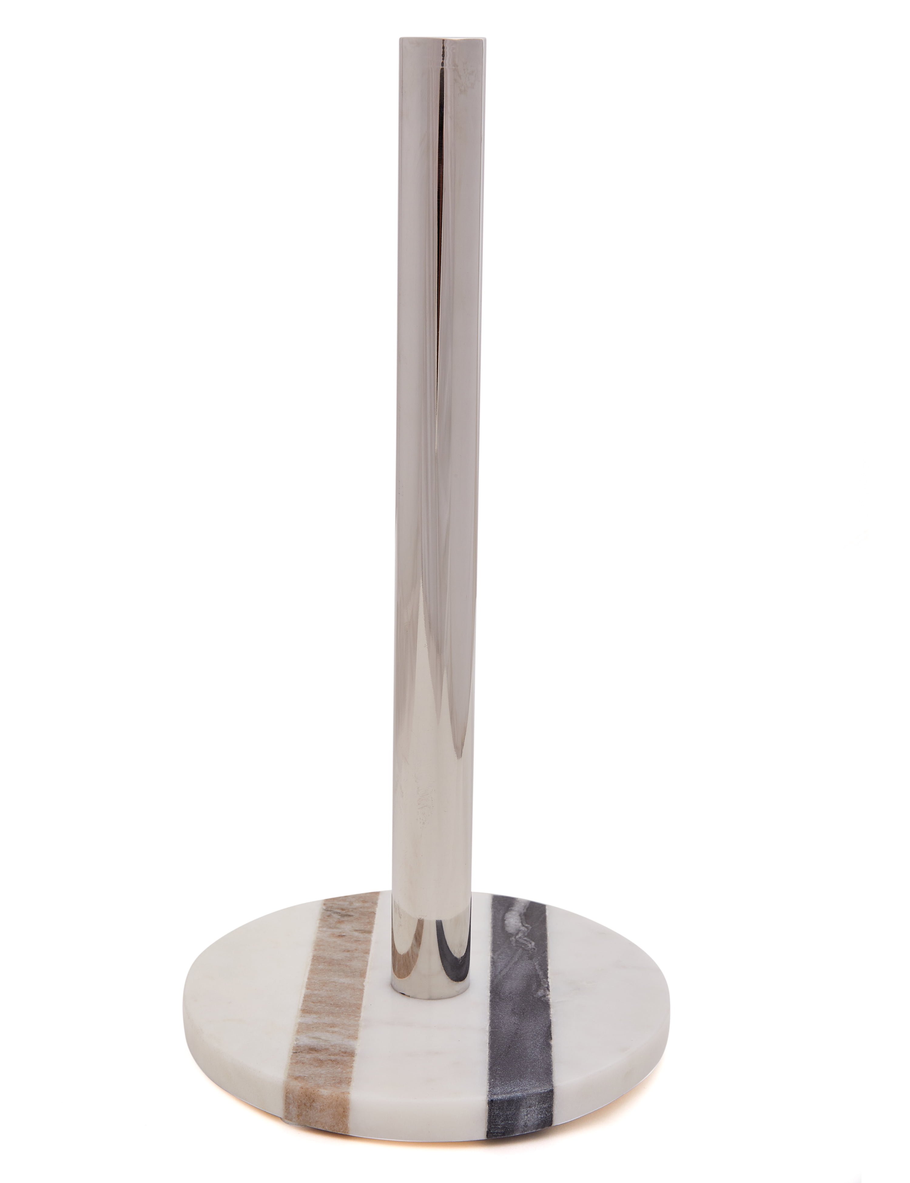 Lexi Home Genuine Marble Paper Towel Holder Grey and Pink