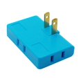 thumbnail image 4 of 3 Way Outlet Extender Portable Flat Pin Plug Adapter for Household Wall Home Blue, 4 of 8