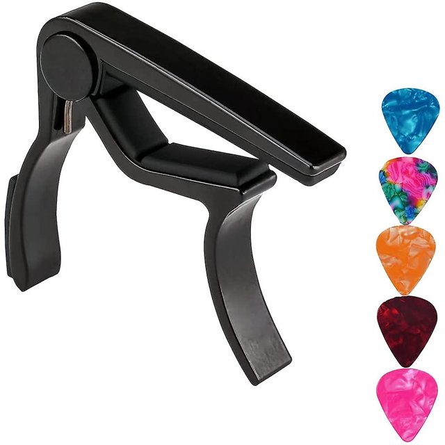 Cejilla, Cejilla de guitarra, Con 5 púas, Cejilla de guitarra, Para guitarra acústica, Guitarra eléctrica WD.WDQZL Hogar