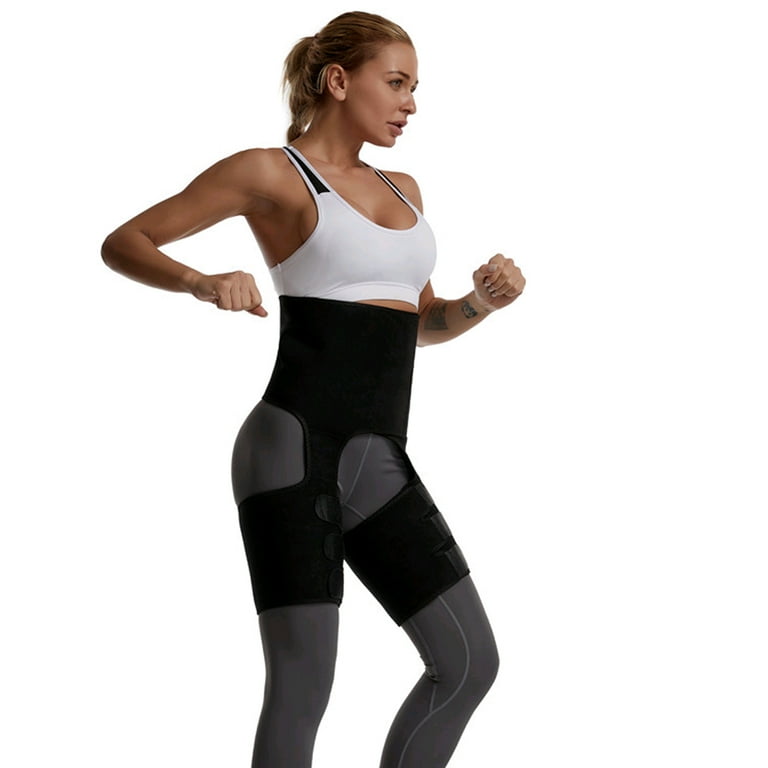 Waist and Thigh Trainer Butt Lifter Neoprene Hip Raise Thigh  (Black,Size:XL)