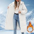 thumbnail image 2 of Niaviben Long Puffer Coat Women's Thickened Down Jacket Womens Puffy Jackets Down Jacket Puffy Jacket Womens Jacket Womens Coats Winter White XL, 2 of 4