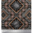 thumbnail image 1 of Soimoi Rayon Fabric Aztec Kilim Printed Fabric 1 Yard 42 Inch Wide, 1 of 1