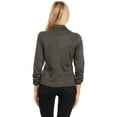 thumbnail image 4 of Women's Casual Office 3/4 Long Sleeve Open Front Blazer Jacket S-3XL, 4 of 5