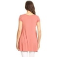 thumbnail image 4 of Women's Casual Solid Color Blouse Tunic Top Shirt, 4 of 4