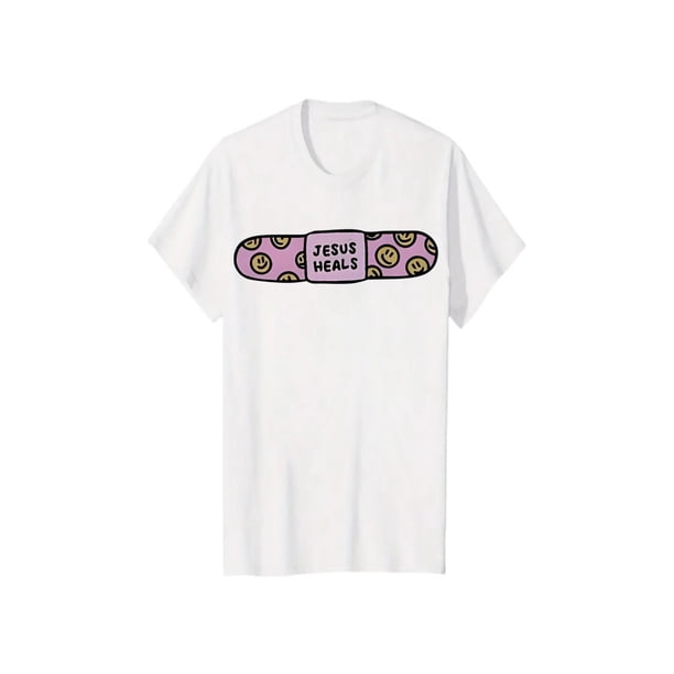 Women's Cartoon Print Drop Shoulder Tee, Fashion Casual Cute Fits Crew Neck T-Shirt for Daily Holiday Vacation outdoor Wear, Ladies Clothes for Summer