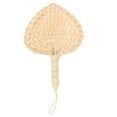 thumbnail image 4 of WEUVEB Handheld Fan with Beige Palm Leaf Design, Portable Cooling Fan for Birthday Parties and Outdoor Events, 1 Piece, 4 of 8