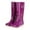 Purple, variant on Yindaity Knee High Rain Boots for Women Rubber Waterproof Anti-Slipping Knee Length Tall Rainboots Blue,5.5