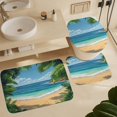 thumbnail image 6 of Shower Sets for Bathroom, Tropical Banana Leaves Pattern Printed on Bathroom Decor Sets with Shower Curtain Sets and Rugs, Designed for Farmhouse Boho Contemporary Bathrooms, 72 x 72 inches, 6 of 8