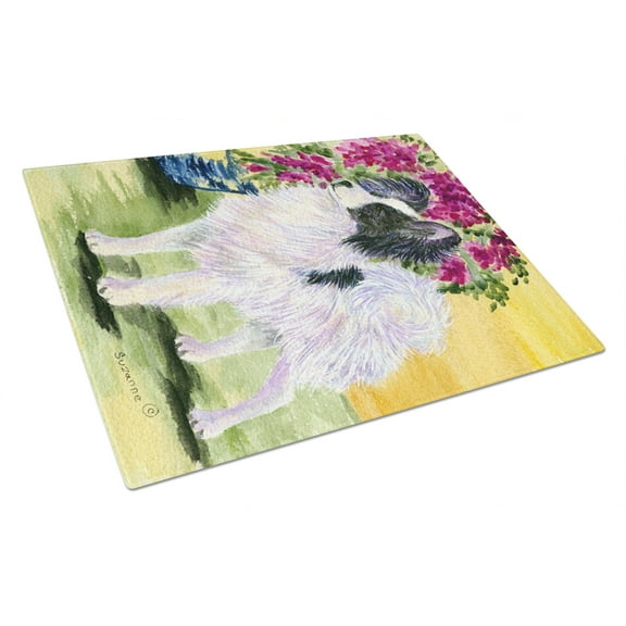 Caroline's Treasures Papillon Glass Cutting Board Large