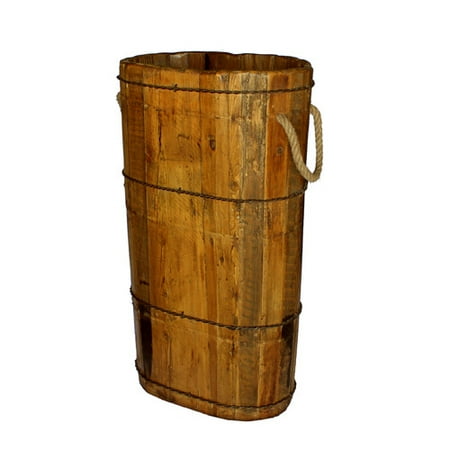 Antique Revival Bulgan Wooden Tall Bucket