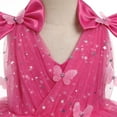 thumbnail image 3 of IBTOM CASTLE Toddler Girls Butterfly Birthday Dress Rainbow Tulle Formal Wedding Party Ruffle Tutu Dresses Photo Shoot 3-4 Years Hot Pink, 3 of 8