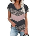 thumbnail image 1 of DPTALR T-shirt Imprimé pour Femmes Col en V Ample, 1 of 4