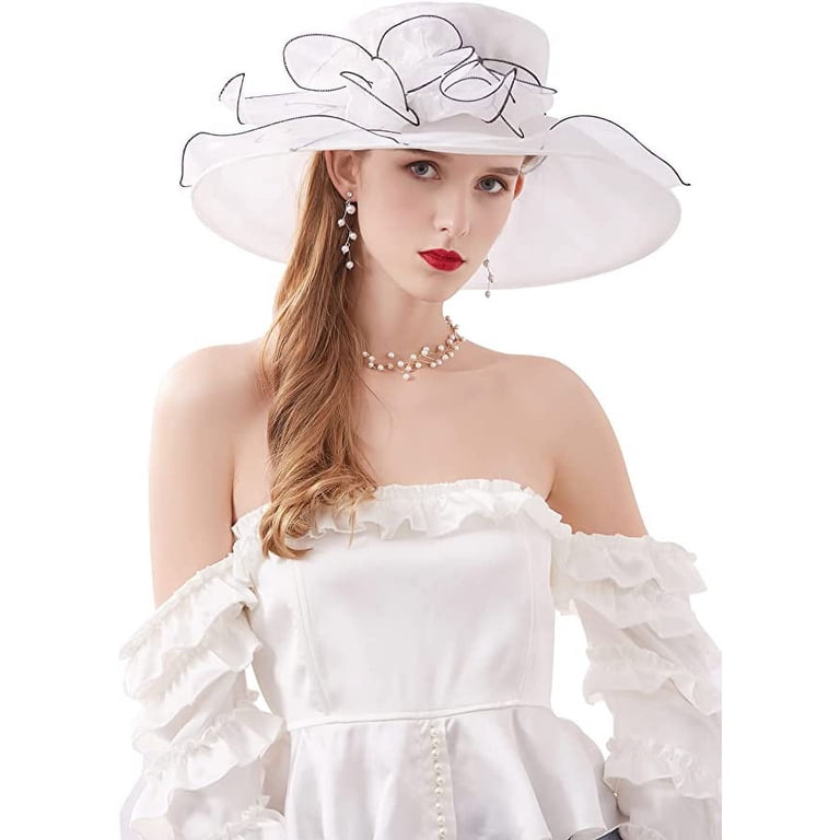 Women Large Flower Tea Party Fascinator Hat Church Cocktail Easter British Organza Dress Hat Cap Headpieces - Walmart.com Women Large Flower Tea Party Fascinator Hat Church Cocktail Easter British Organza Dress Hat Cap Headpieces - Walmart.com