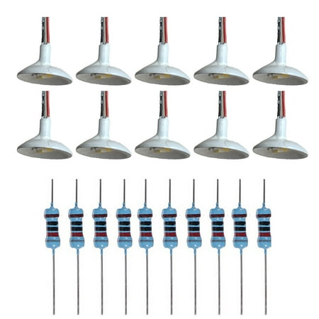 

Goodhd 10 x OO / HO Scale Street Light Model Wall Lamp Posts Led Ceiling Lamps White