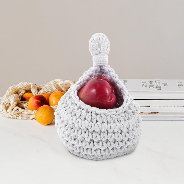 IDEANATEGRATE Cesta Colgante Tejida Para Pared Con Resistente Para Verduras Y Almacenamiento En Hogar