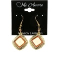 thumbnail image 2 of Mi Amore Acrylic Gem Dangle-Earrings Gold-Tone/Peach, 2 of 4