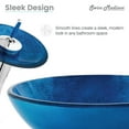 thumbnail image 5 of Swiss Madison Cascade 16.5 Glass Vessel Sink with Faucet, Ocean Blue, 5 of 13