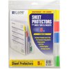 C-Line Heavyweight Poly Sheet Protectors with Index Tabs 5-Tab Set, Assorted Color Tabs, Top Loading, 8 1/2 x 11, 5/ST, 05550