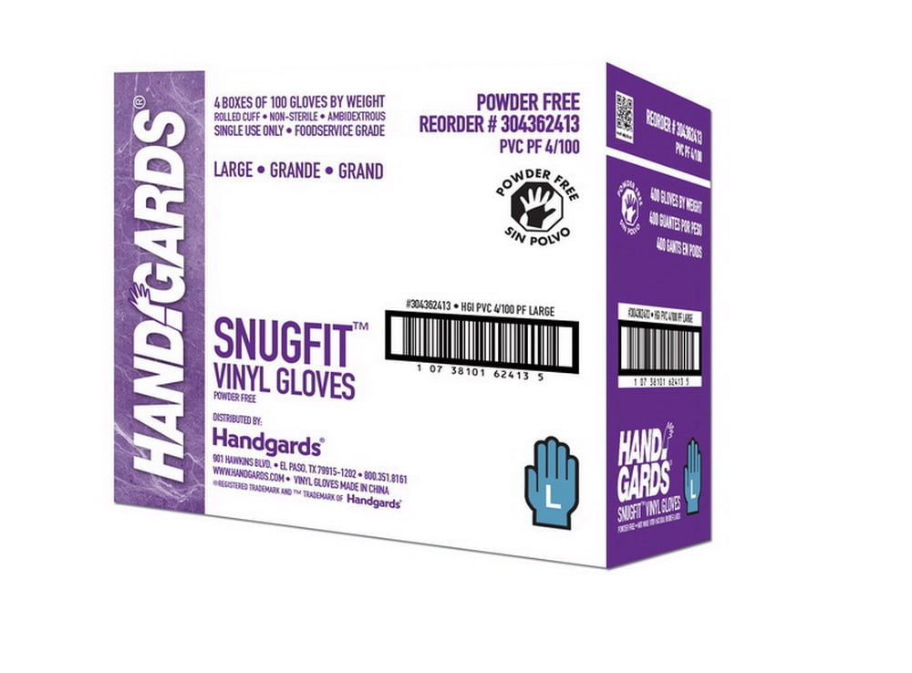 Snugfit Vinyl gloves XXL 100 Count 
